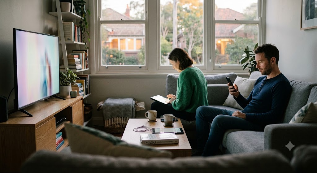 Feel like roommates staring at separate screens? Learn how proactive couples counseling helps partners rebuild intimacy, set digital boundaries, and move past transactional scorekeeping.